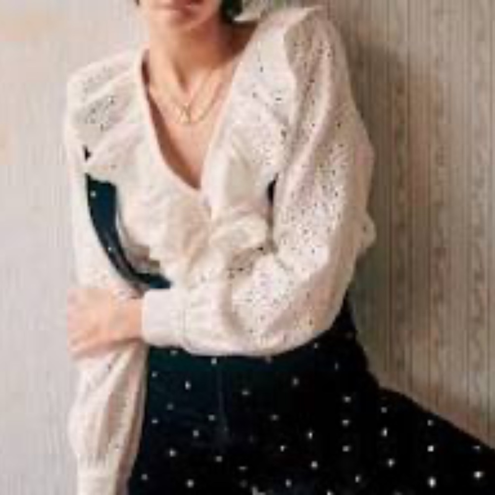 Sezane Olympe Chemise Ecru (size 38)